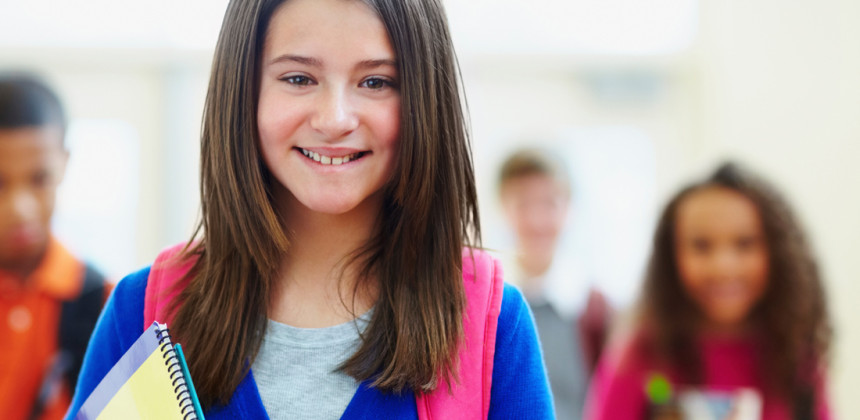 Child in french class ready to learn