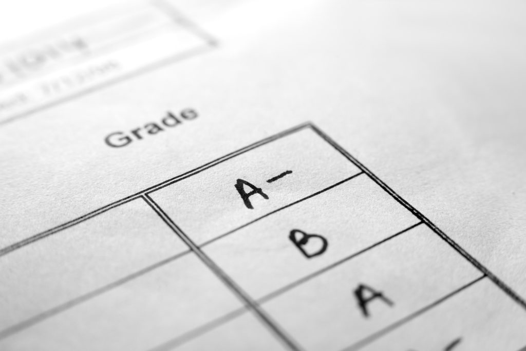 First-semester report card