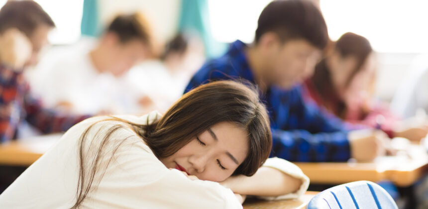 sleeping in class